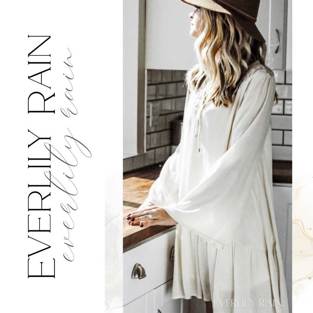 Gorgeous Peasant Dress with Lace Trim - Picture 8 of 12
